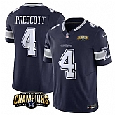 Men & Women & Youth Dallas Cowboys #4 Dak Prescott Navy 2023 F.U.S.E. NFC East Champions Patch Stitched Jersey,baseball caps,new era cap wholesale,wholesale hats